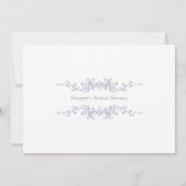 Invitation Mariage Classique Français Victorien Lavande (Dos)