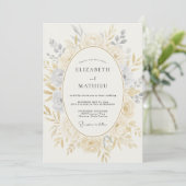 Invitation Mariage Classique Intemporel Champagne (Debout devant)