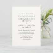 Invitation Mariage Classique Intemporel Traditionnel (Debout devant)