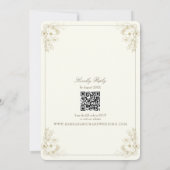 Invitation Mariage Classique Ivoire Vintage (Dos)