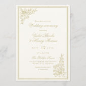 Invitation Mariage Classique Jardin Détails au Dos (Devant)