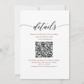Invitation mariage classique minimal simple rustique en terre (Dos)