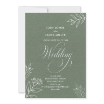 mariage classique minimal simple rustique vert sau