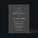 Invitation Mariage classique minimaliste noir et blanc<br><div class="desc">Faire-part de mariage minimaliste classique noir et blanc</div>