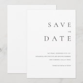 Invitation Mariage classique moderne Enregistrer la date (Devant / Derrière)