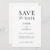 Invitation Mariage classique moderne Enregistrer la date Invi (Devant / Derrière)