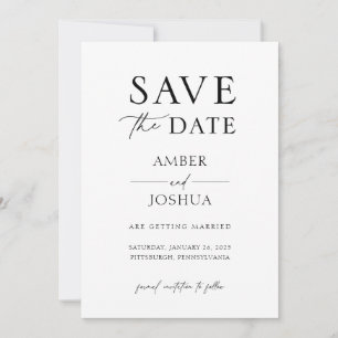 Invitation Mariage classique moderne Enregistrer la date Invi