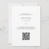Invitation Mariage Classique Monogramme de Couple Élégant (Dos)