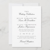 Invitation Mariage Classique Noir et Blanc (Devant)