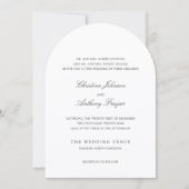 Invitation Mariage Classique Noir et Blanc à l'ancienne (Devant)