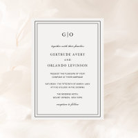 Mariage classique noir et blanc élégant