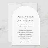 Invitation Mariage Classique Noir et Blanc Intemporel (Devant)