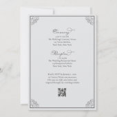 Invitation Mariage Classique Noir et Blanc Tout-Compris (Dos)