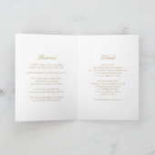 Invitation Mariage Classique Or Propre (Intérieur)