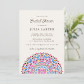 Invitation Mariage Classique Orné Art Déco Mandala Shower de (Debout devant)
