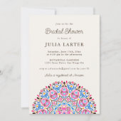 Invitation Mariage Classique Orné Art Déco Mandala Shower Nup (Devant)