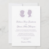 Invitation Mariage classique Regency violet caméo (Devant)