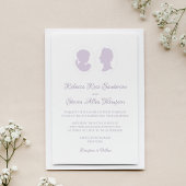 Invitation Mariage classique Regency violet caméo