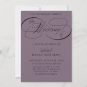 Invitation Mariage Classique Romantique avec Calligraphie et (Devant)