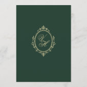 Invitation Mariage Classique Romantique Vintage Regency Garde (Dos)
