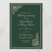 Invitation Mariage Classique Romantique Vintage Regency Garde (Devant)