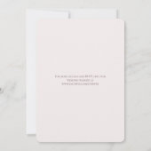 Invitation Mariage Classique Rose Blanche (Dos)
