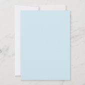 Invitation Mariage Classique Rose Bourguignon Bleu Pâle (Dos)