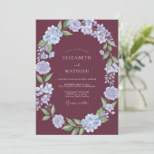 Invitation Mariage Classique Royal Bourgogne (Debout devant)