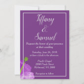 Invitation Mariage classique Royal violet (Devant)