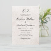 Invitation Mariage Classique Script Beige Aquarelle (Debout devant)