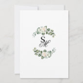 Invitation Mariage Classique Script Noir et Blanc (Dos)