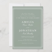 Invitation Mariage classique simple (Devant)