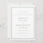 Invitation Mariage classique simple (Devant)