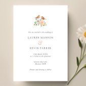 Invitation Mariage classique simple d'oiseaux d'amour
