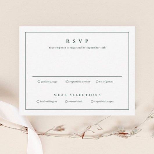 Invitation Mariage classique simple propre élégant