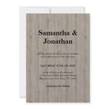 Mariage Classique Style Planche de Bois Rustique