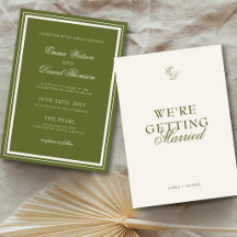 Mariage Classique Vert Olive et Ivoire