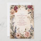 Invitation Mariage classique victorien Royal Floral (Devant)