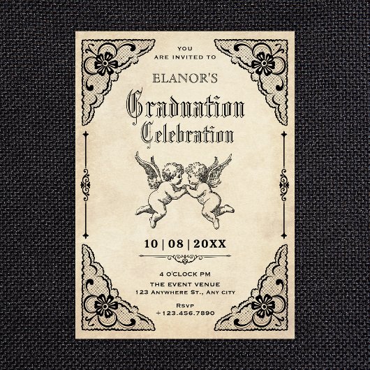 Invitation Mariage classique vintage