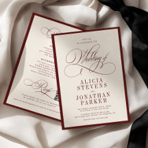 Mariage classique vintage bordeaux ivoire à l'anci