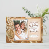 Invitation Mariage classique Vintage / Douche Fiançailles (Debout devant)