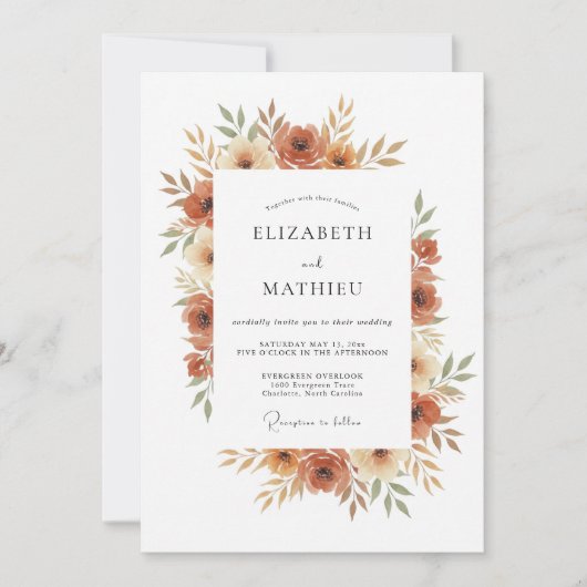 Invitation Mariage Clay Blossom (Devant)