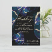 Invitation Mariage | Cobalt Bleu Violet Encre D'Alcool (Debout devant)