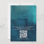 Invitation Mariage Code QR Aquarelle Océan Plage Moody (Dos)