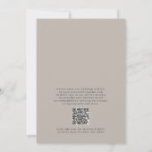 Invitation Mariage code QR Arche photo élégant minimaliste mo (Dos)