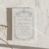 Invitation Mariage Code QR Argent Vieilli à l'ancienne
