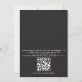 Invitation Mariage code QR Bohème Chic Rustique Fleurs Forest (Dos)