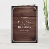 Invitation Mariage Code QR Bois Grange Rustique Photo Minimal (Devant)