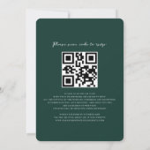 Invitation Mariage Code QR Botanique Tournesol Floral (Dos)