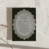 Invitation Mariage Code QR Broderie Anglaise Noir Et Blanc Vi